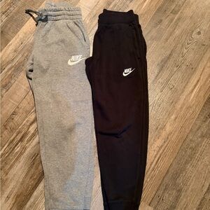 Nike Kids Black and Gray Joggers